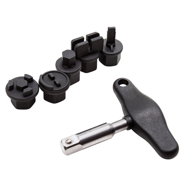 Steelman 6-Piece Oil Drain Plug Wrench Kit for Installing and Removing Plastic Oil Drain Plugs and Bolts 42439 - main